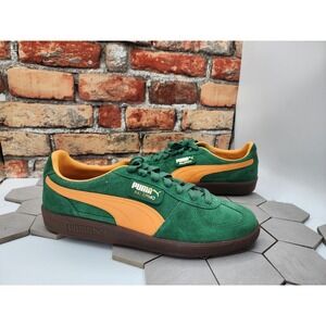 Men Sz 11.5 Puma‎ Palermo Sneakers Shoes Vine Green Orange Clementine 396463-05